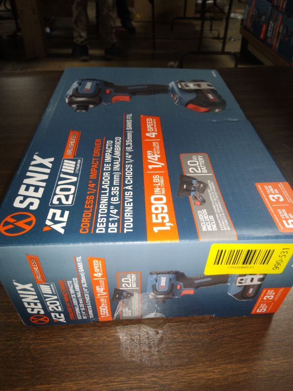 Photo 1 of Senix 20V Max Brushless Lithium-Ion 1/4 in. Cordless Impact Driver Kit (2 Ah) - PDIX2-M2