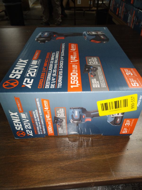 Photo 1 of Senix 20V Max Brushless Lithium-Ion 1/4 in. Cordless Impact Driver Kit (2 Ah) - PDIX2-M2