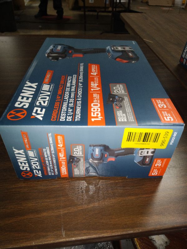 Photo 1 of Senix 20V Max Brushless Lithium-Ion 1/4 in. Cordless Impact Driver Kit (2 Ah) - PDIX2-M2