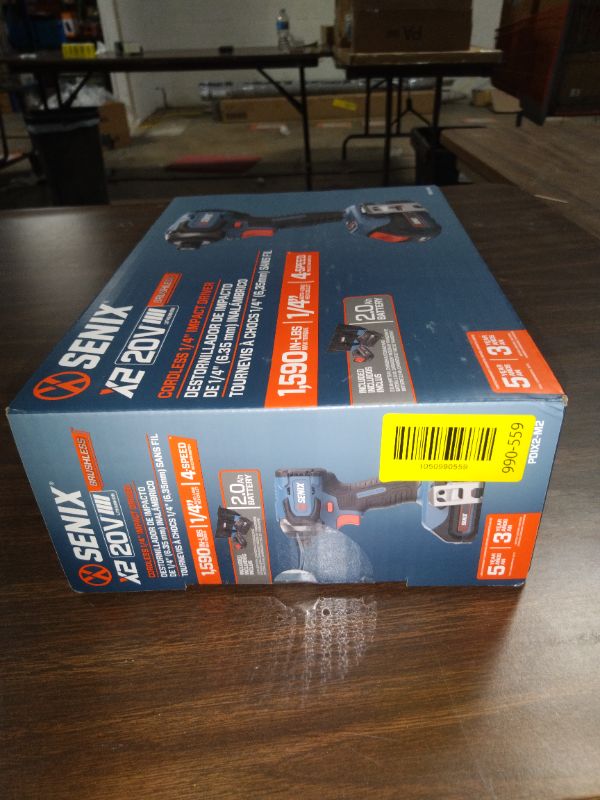 View 3 of Senix 20V Max Brushless Lithium-Ion 1/4 in. Cordless Impact Driver Kit (2 Ah) - PDIX2-M2