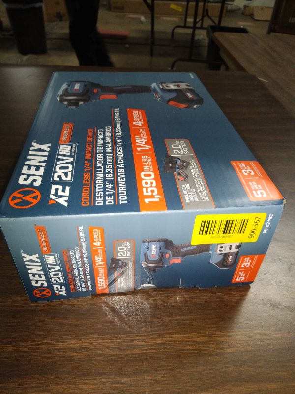 View 3 of Senix 20V Max Brushless Lithium-Ion 1/4 in. Cordless Impact Driver Kit (2 Ah) - PDIX2-M2