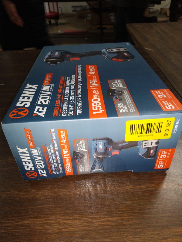 View 3 of Senix 20V Max Brushless Lithium-Ion 1/4 in. Cordless Impact Driver Kit (2 Ah) - PDIX2-M2