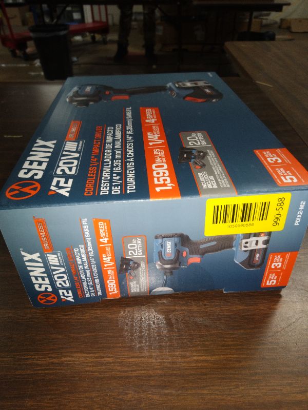 View 3 of Senix 20V Max Brushless Lithium-Ion 1/4 in. Cordless Impact Driver Kit (2 Ah) - PDIX2-M2