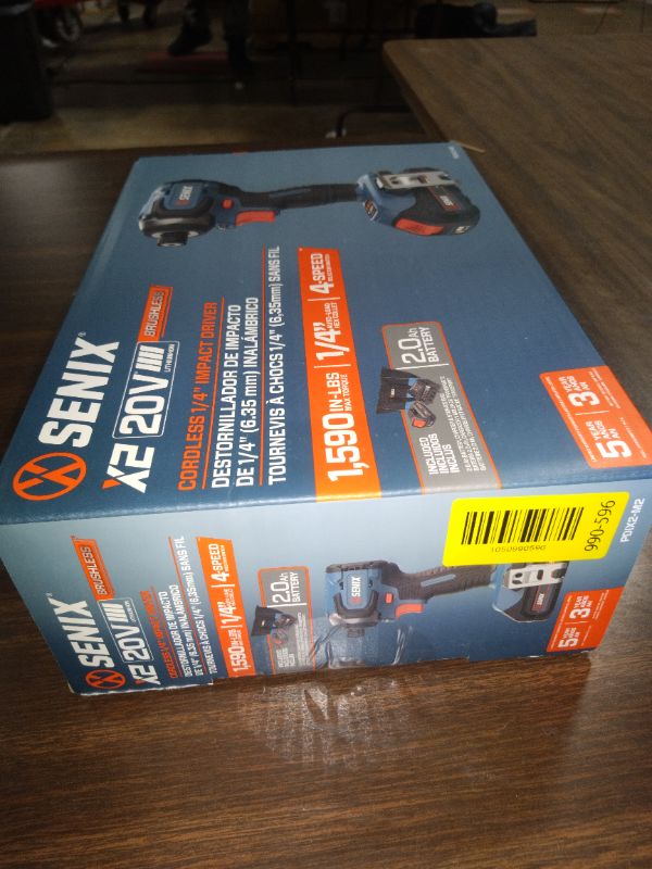 Photo 1 of Senix 20V Max Brushless Lithium-Ion 1/4 in. Cordless Impact Driver Kit (2 Ah) - PDIX2-M2