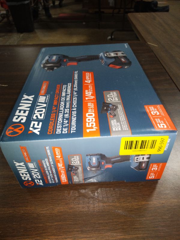 Photo 1 of Senix 20V Max Brushless Lithium-Ion 1/4 in. Cordless Impact Driver Kit (2 Ah) - PDIX2-M2