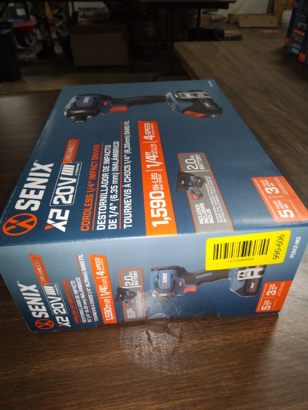 Photo 1 of Senix 20V Max Brushless Lithium-Ion 1/4 in. Cordless Impact Driver Kit (2 Ah) - PDIX2-M2