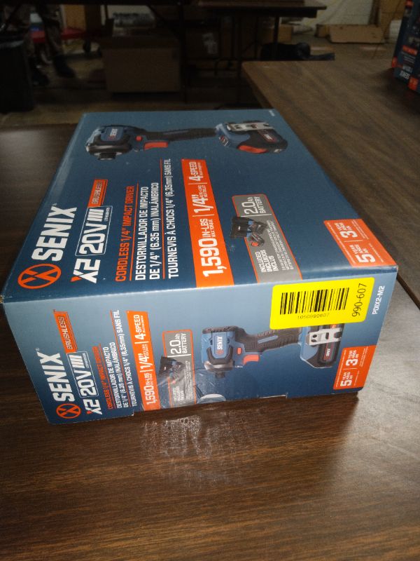 Photo 1 of Senix 20V Max Brushless Lithium-Ion 1/4 in. Cordless Impact Driver Kit (2 Ah) - PDIX2-M2