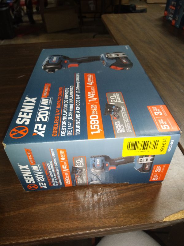 Photo 1 of Senix 20V Max Brushless Lithium-Ion 1/4 in. Cordless Impact Driver Kit (2 Ah) - PDIX2-M2