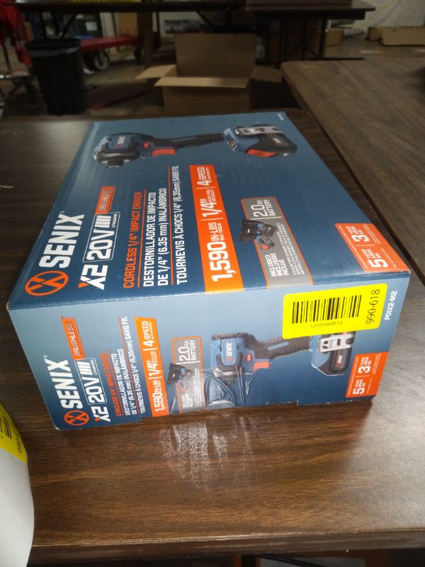 Photo 1 of Senix 20V Max Brushless Lithium-Ion 1/4 in. Cordless Impact Driver Kit (2 Ah) - PDIX2-M2