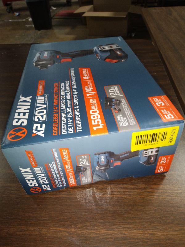 Photo 1 of Senix 20V Max Brushless Lithium-Ion 1/4 in. Cordless Impact Driver Kit (2 Ah) - PDIX2-M2