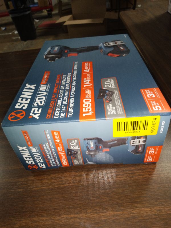 Photo 1 of Senix 20V Max Brushless Lithium-Ion 1/4 in. Cordless Impact Driver Kit (2 Ah) - PDIX2-M2