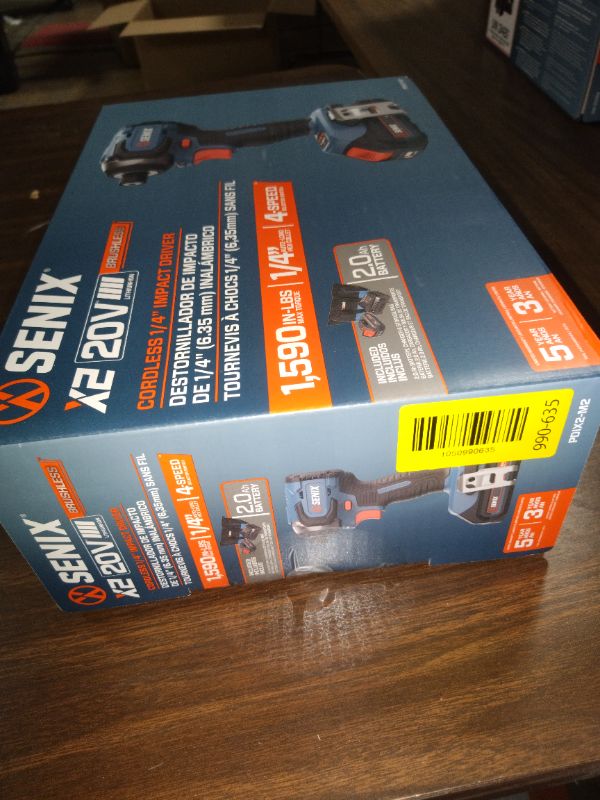 Photo 1 of Senix 20V Max Brushless Lithium-Ion 1/4 in. Cordless Impact Driver Kit (2 Ah) - PDIX2-M2