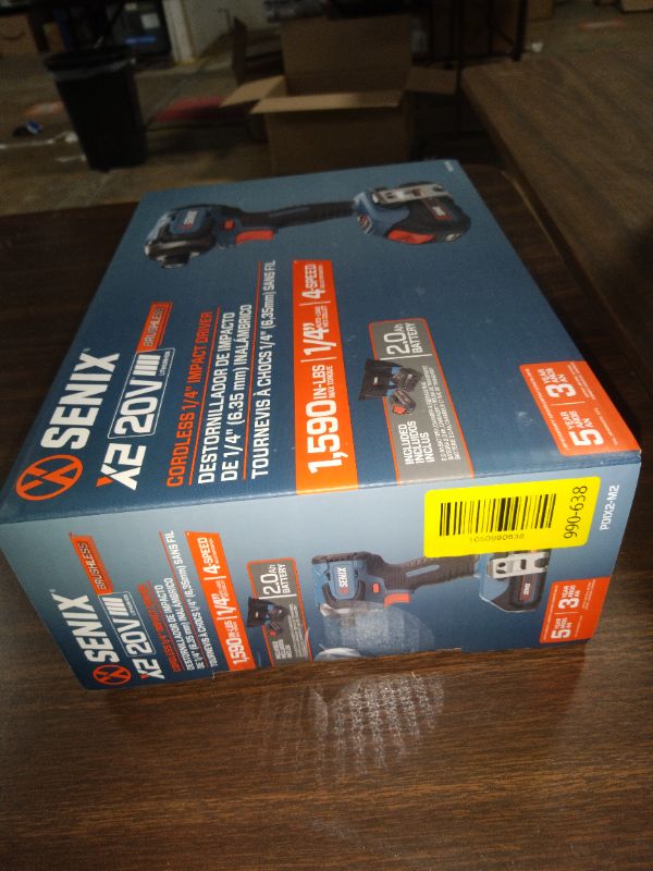 Photo 1 of Senix 20V Max Brushless Lithium-Ion 1/4 in. Cordless Impact Driver Kit (2 Ah) - PDIX2-M2