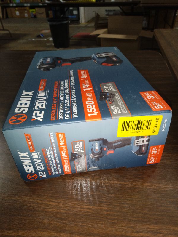 Photo 1 of Senix 20V Max Brushless Lithium-Ion 1/4 in. Cordless Impact Driver Kit (2 Ah) - PDIX2-M2
