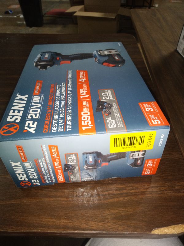 Photo 1 of Senix 20V Max Brushless Lithium-Ion 1/4 in. Cordless Impact Driver Kit (2 Ah) - PDIX2-M2