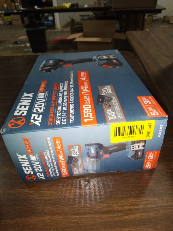 Photo 1 of Senix 20V Max Brushless Lithium-Ion 1/4 in. Cordless Impact Driver Kit (2 Ah) - PDIX2-M2