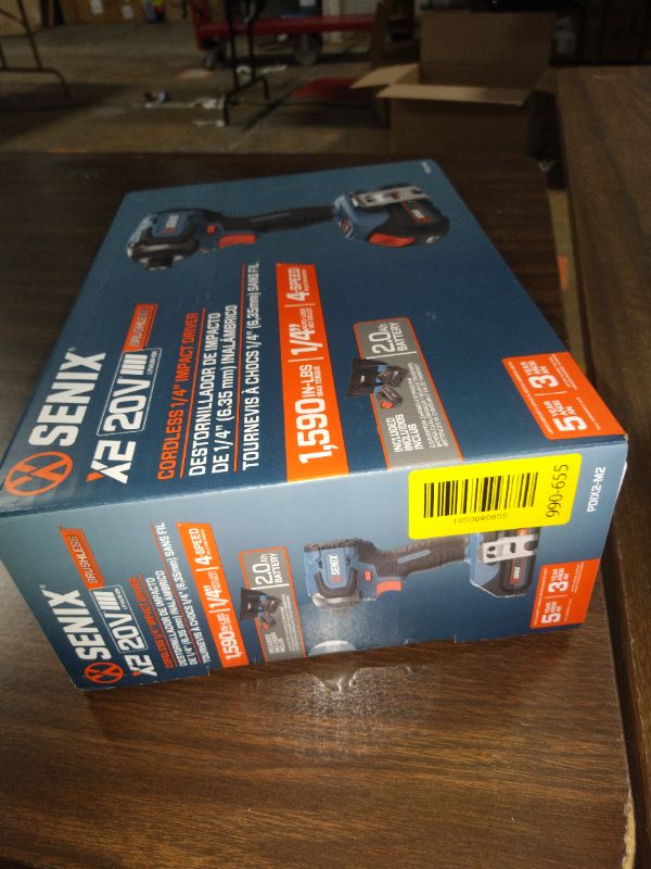 Photo 1 of Senix 20V Max Brushless Lithium-Ion 1/4 in. Cordless Impact Driver Kit (2 Ah) - PDIX2-M2