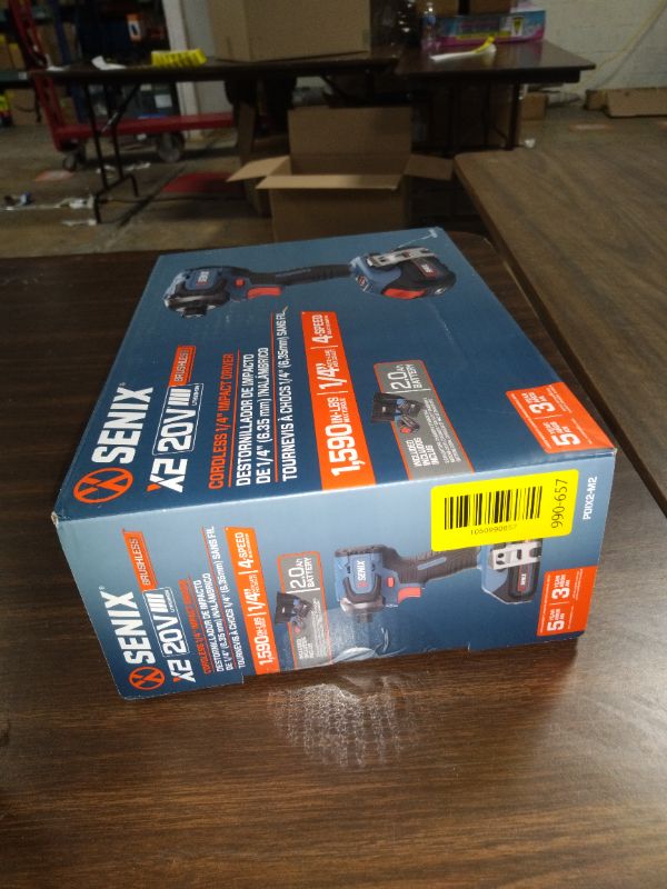 Photo 1 of Senix 20V Max Brushless Lithium-Ion 1/4 in. Cordless Impact Driver Kit (2 Ah) - PDIX2-M2