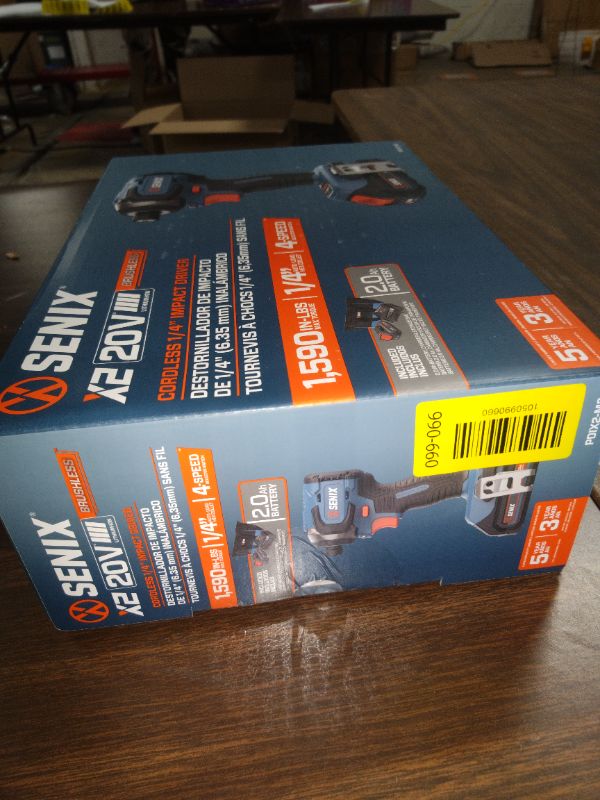 Photo 1 of Senix 20V Max Brushless Lithium-Ion 1/4 in. Cordless Impact Driver Kit (2 Ah) - PDIX2-M2