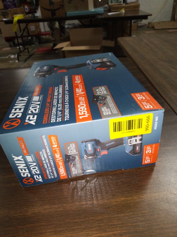 Photo 1 of Senix 20V Max Brushless Lithium-Ion 1/4 in. Cordless Impact Driver Kit (2 Ah) - PDIX2-M2