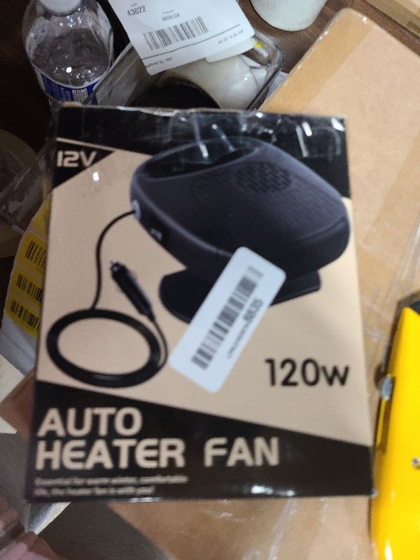 Photo 1 of 12V Portable Car Heater & Fan, All Season Defogger Defroster Fan 2 Modes in 1 with 360° Rotation, Cigarette Lighter Plug Design, Built - in Safety Fuse, Universal for Cars Trucks Vehicles, Color Black