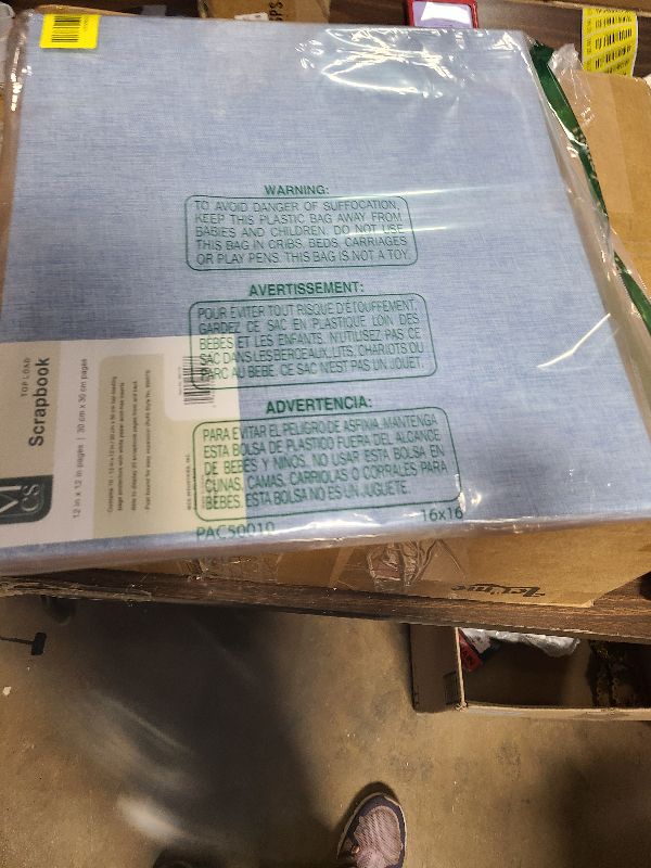 Photo 1 of 12x12 Fabric Scrapbook, Blue Fog