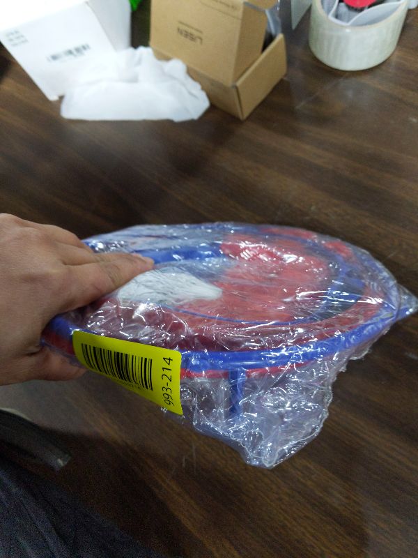 Photo 1 of 2 Pack Head Hoop Basketball Party Game for Kids and Adults Carnival Game Adjustable Basket Net Headband with 20 Balls for Carnival Party Birthday Party Family Indoor Outdoor Game (Red + Blue)