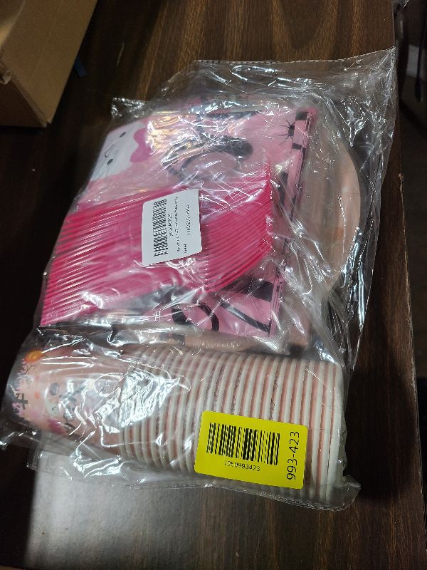 Photo 1 of 182Pcs Spooky One Birthday Decorations Girl Halloween 1st Birthday Party Decorations with Pink Plates and Napkins for Halloween Decorations Girl