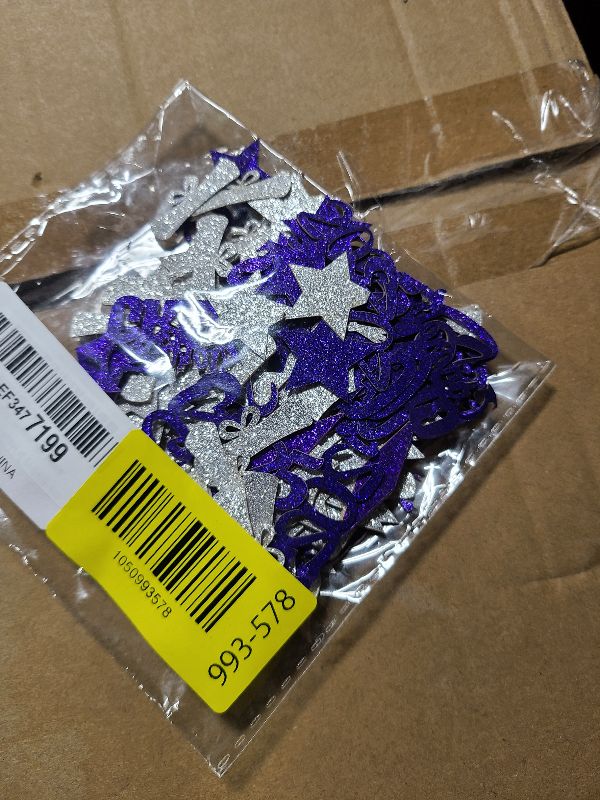 Photo 1 of 200Pcs Graduation Confetti 2026 Blue and Sliver Table Confetti Graduation Decorations 2026 Royal Blue Graduation Decorations for Table