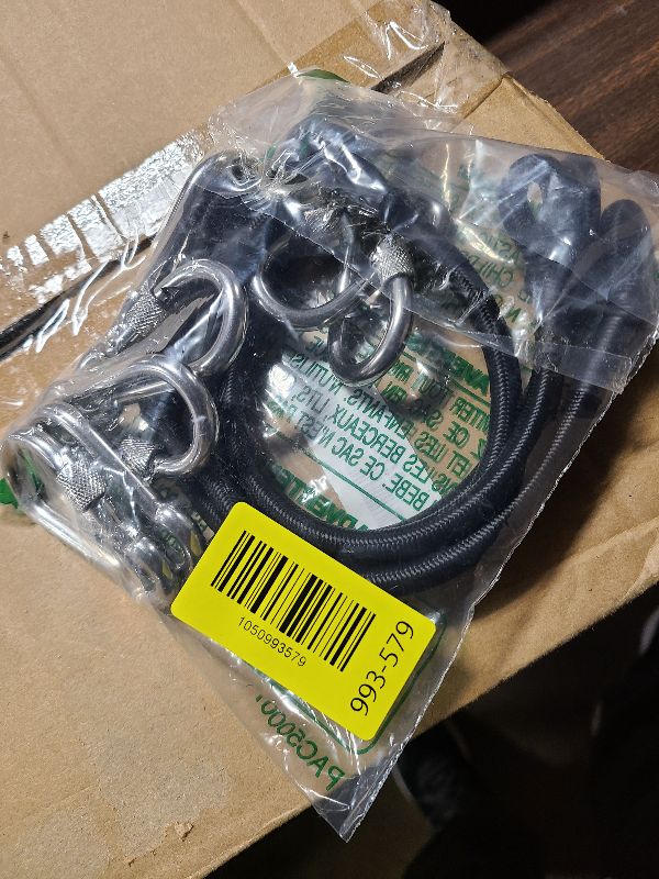 Photo 1 of 12 Inch Bungee Cord with Stainless Steel Screw Locking Carabiners, 4 Pack Superior Latex Heavy Duty Straps Strong Elastic Rope for Kayak Boat, Luggage Rack, Camping, Cargo, Bike (Black, 12'')