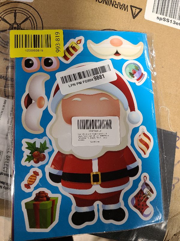 View 2 of 24 Sheets Christmas Stickers for Kids, Christmas Crafts for Kids, Xmas Gifts for Grandkids, Goodie Bag Stocking Stuffers Party Favors