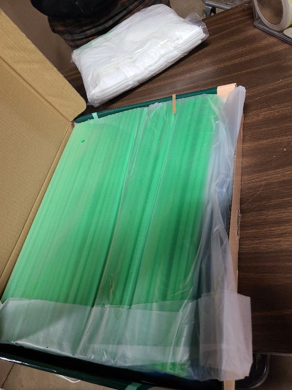 Photo 1 of 130 Piece Glow in The Dark Fort Building Kit - Indoor Play Engineering Set with Connecting Sticks & Balls - Creative STEM Building Toys