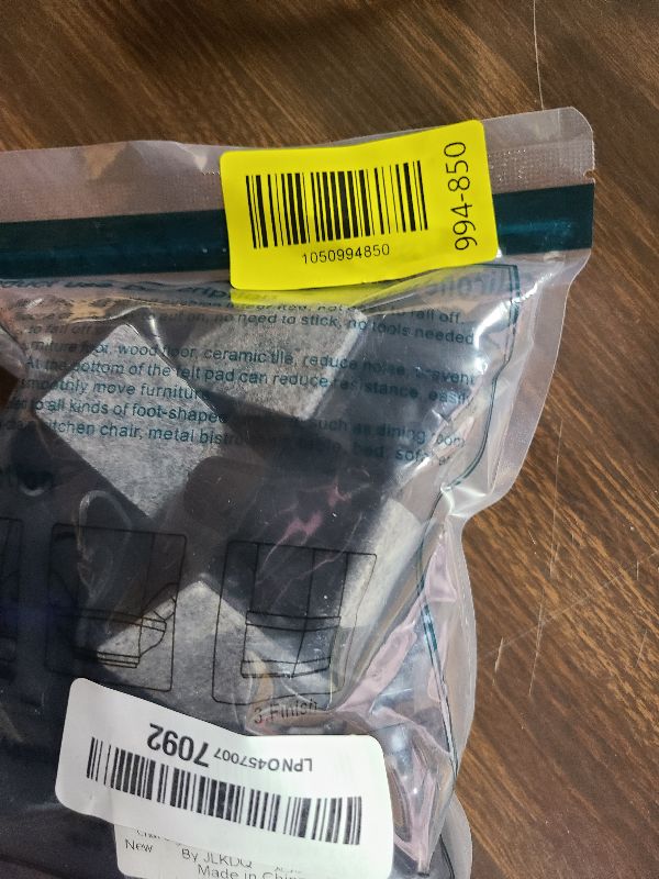 Photo 1 of 1" x 2" Rectangular Chair Leg Floor Protectors, Chair Leg Covers to Protect Floors, Chair Leg Protectors for Hardwood Floors, Anti-Scratch & No Noise. 16 Pcs Black.