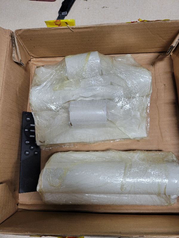 Photo 1 of 20000mAh Battery Operated Wall Sconces: 17 Inch Rechargeable Wall Lights Set of 2 with Arylic Shade - 3000K-6000K Dimmable Wireless LED Wall Lamp with Remote for Bedroom Bathroom Hallway Living Room