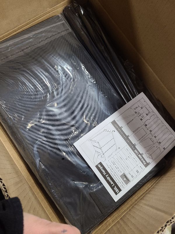 Photo 1 of 180L (47.55 Gal) Laundry Sorter 3 Section, Rolling Laundry Basket with Lockable Wheels and Lid, Laundry Hamper with 3 Separated Removable Bags Dirty Clothes Hamper for Laundry Room Organizer, Black