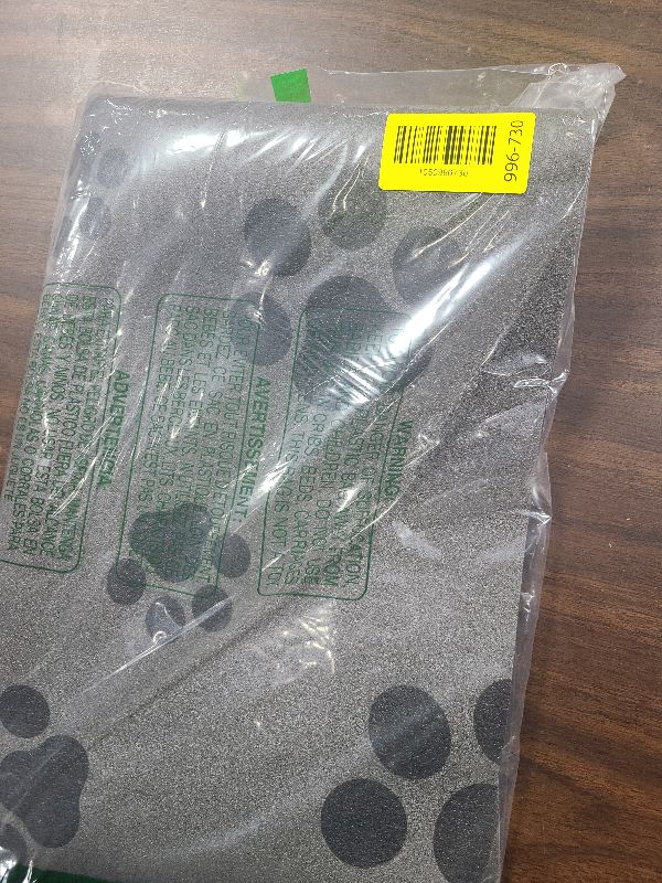 Photo 1 of 18"×30" Dog Food Mat-Absorbent Dog Mat for Food and Water, No Stains Quick Dry Cat Food Bowl Mat with Footprints for Messy Drinkers,Dark Grey