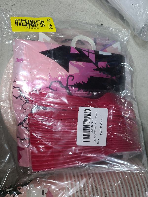 Photo 1 of 182Pcs Spooky One Birthday Decorations Girl Halloween 1st Birthday Party Decorations with Pink Plates and Napkins for Halloween Decorations Girl