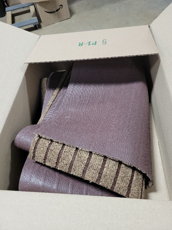 Photo 1 of 2' x 6' Runner Rugs with Rubber Backing, Indoor Outdoor Utility Carpet Runner Rugs, Stripe Brown, Can Be Used as Aisle for The RV and Boat, Laundry Room and Balcony