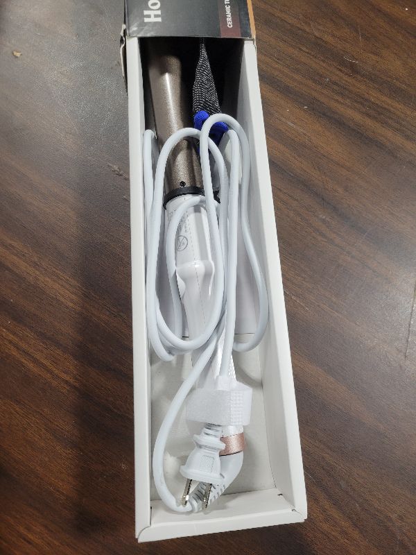 Photo 1 of 1 1/4 Inch Extra Long Barrel Curling Wand, Ceramic Tourmaline Curling Wand Professional Dual Voltage with Adjustable Temperature