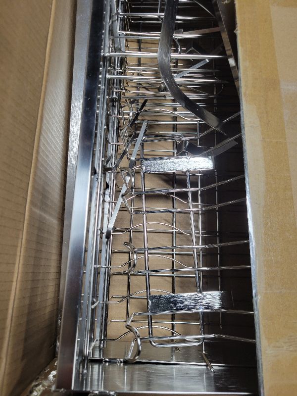 Photo 1 of 3 Tier Extra Large Stainless Steel Expandable Over The Sink Dish Drainer Drying Rack, Rust Proof Metal, Space Saving, Modern Silver Big Capacity Extendable Plate Strainers Above Kitchen Counter