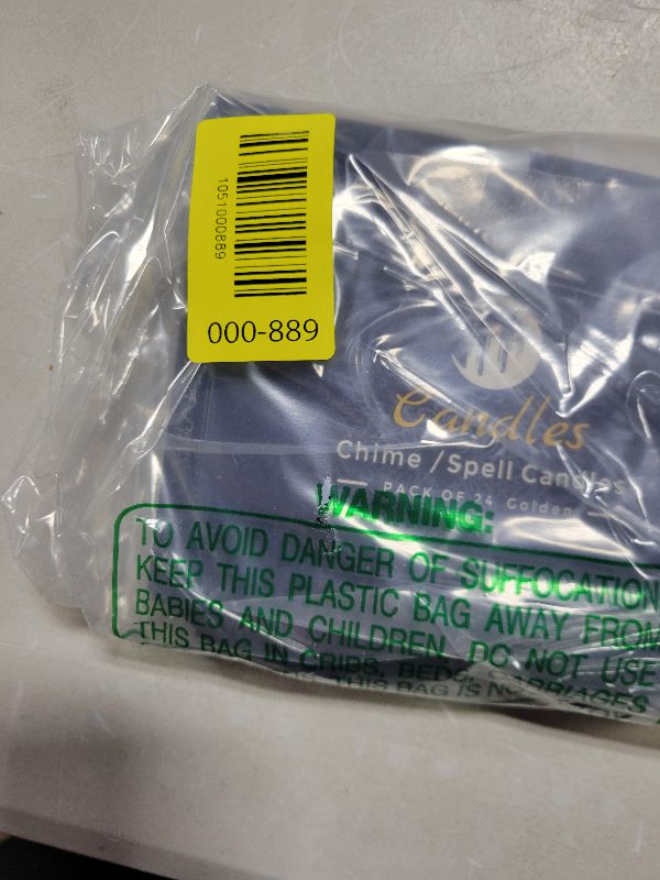 Photo 1 of 24 Pack Golden Spell Chime Candles – Premium Mini Unscented Taper Candles for Rituals, Prayer, Meditation, Altar, Spells – 4" Tall – Ideal for Witches & Spiritual Practices