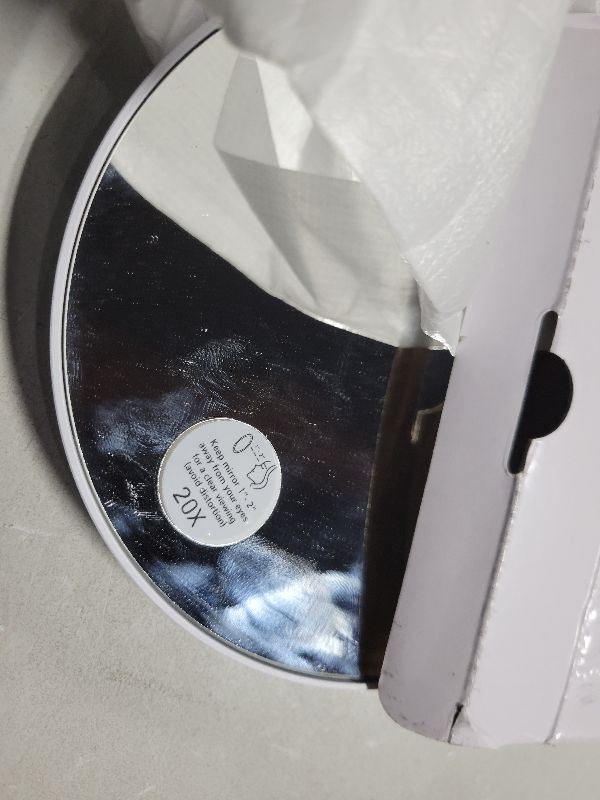 Photo 1 of 20X Magnifying Mirror and Tweezers Kit, 6 Inch Round Compact Mirror with 3 Suction Cups, Portable Cosmetic Magnifier for Women & Men