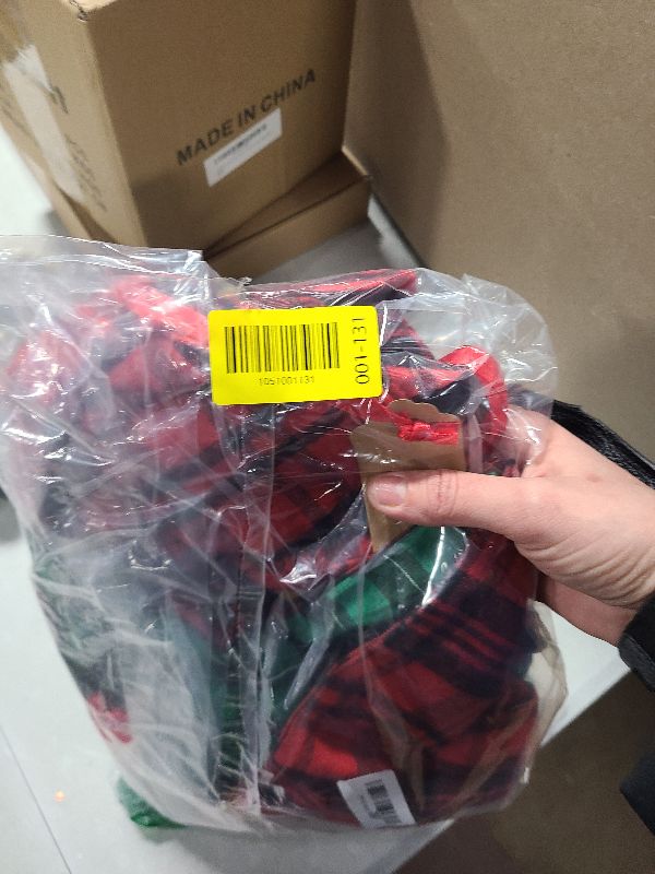 Photo 1 of 10 PCS Christmas Drawstring Gift Bags with Tags, Xmas Gift Bags Assorted Sizes Bulk, Large Medium Small Holiday Gift Bag Cotton Fabric Gift Wrapping Bag for Christmas Presents Party Favor Goody Sack