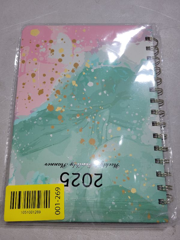 Photo 1 of 2025 Planner- Weekly and Monthly Planner, January 2025 - December 2025, Spiral Bound Hardcover Calendar Planner Book with Tabs, Inner Pocket, Perfect for School Supplies Office Home , A5 (6.3" x 8.5"), Green