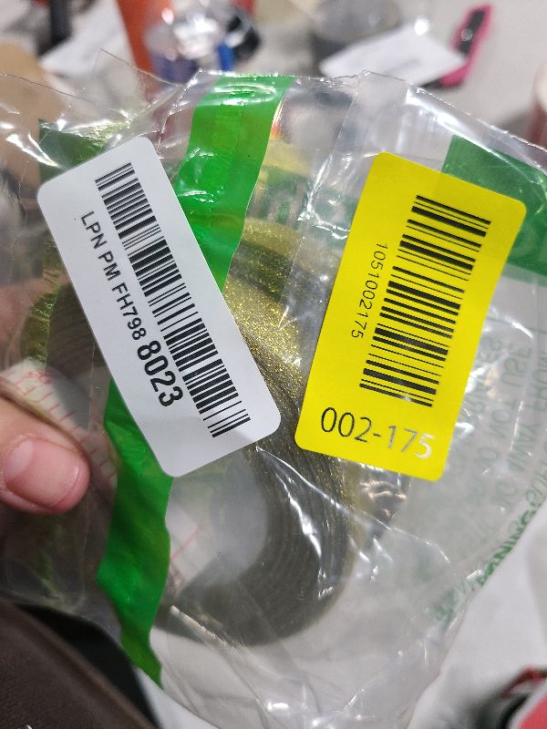 Photo 1 of 2 Rolls 50 yards Metallic Gold Glitter Ribbons, 5/8 Inch Sparkly Fabric Width Ribbon for Gift Wrapping, crafts, Holiday Wedding Birthday Party Decoration Floral DIY work, (25yards gold ribbon, 2 pack)