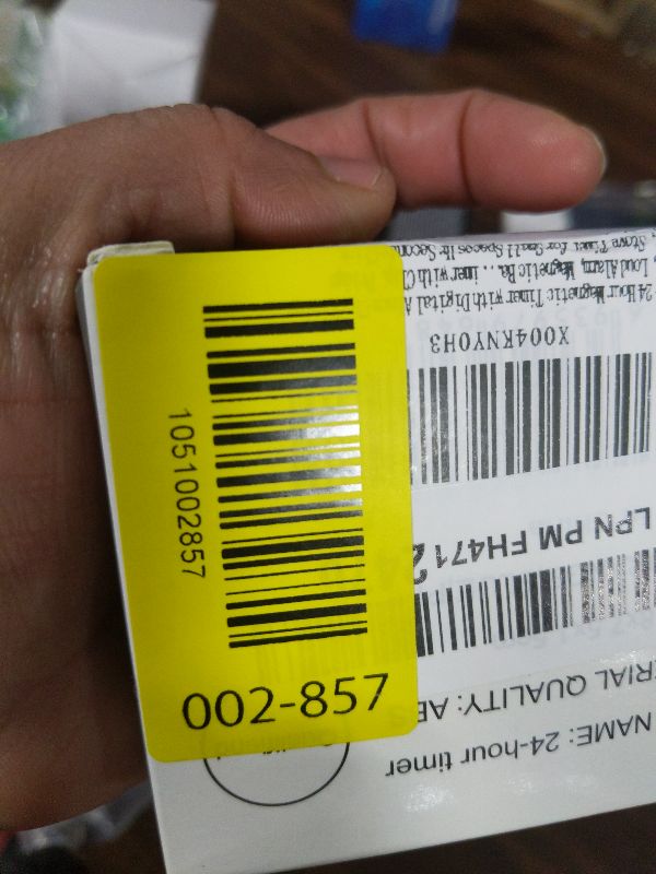 Photo 1 of 24 Hour Magnetic Timer with Digital Alarm Clock Large Screen, Loud Alarm, Magnetic Back & Hang Hole Kitchen Time with Clip, Fridge Magnet, Stove Timer for Small Spaces Hr Seconds Click Function Black