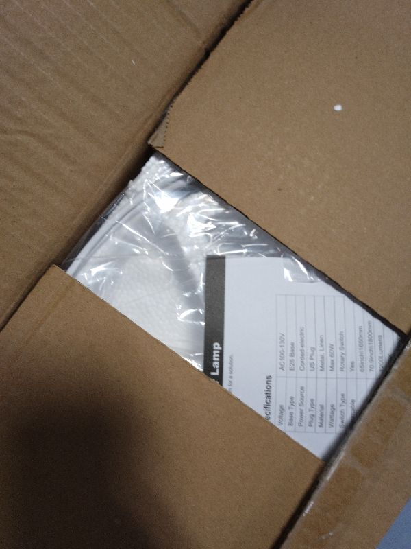 Photo 1 of [Upgraded] Dimmable Floor Lamp, 1200 Lumens LED Edison Bulb Included, Arc Floor Lamps for Living Room Modern Standing Lamp with White Shade, Black Tall Lamp for Living Room Bedroom Office Dining Room