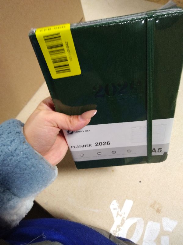 Photo 1 of 2026 Planner, Weekly and Monthly Planners, Faux Leather Daily Calendar 2026 Planner, 12 Month Agenda from Jan. to Dec., Hardcover Habit Tracker Journal 5.75" x 8.4"(Green)