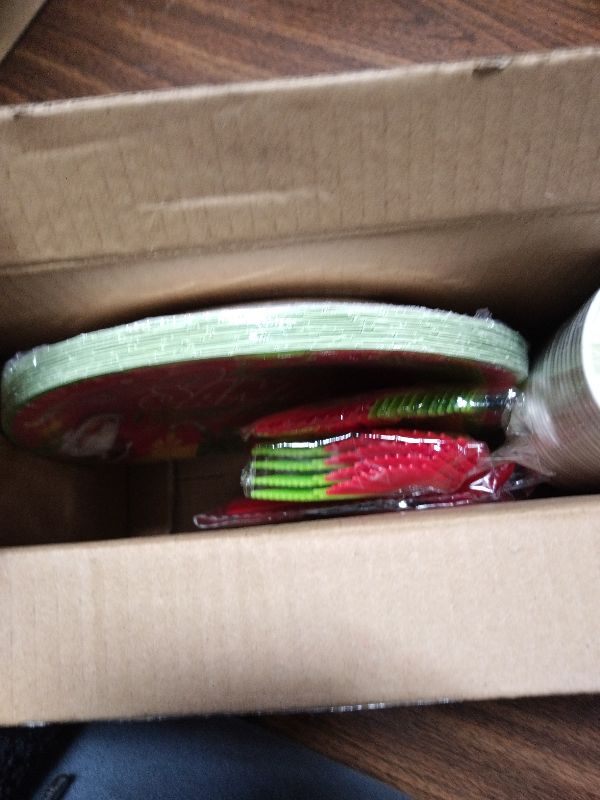 Photo 1 of 184Pcs Santa I Know Him Decorations Buddy The Elf Christmas Decorations Santa Christmas Plates and Napkins with Tableware