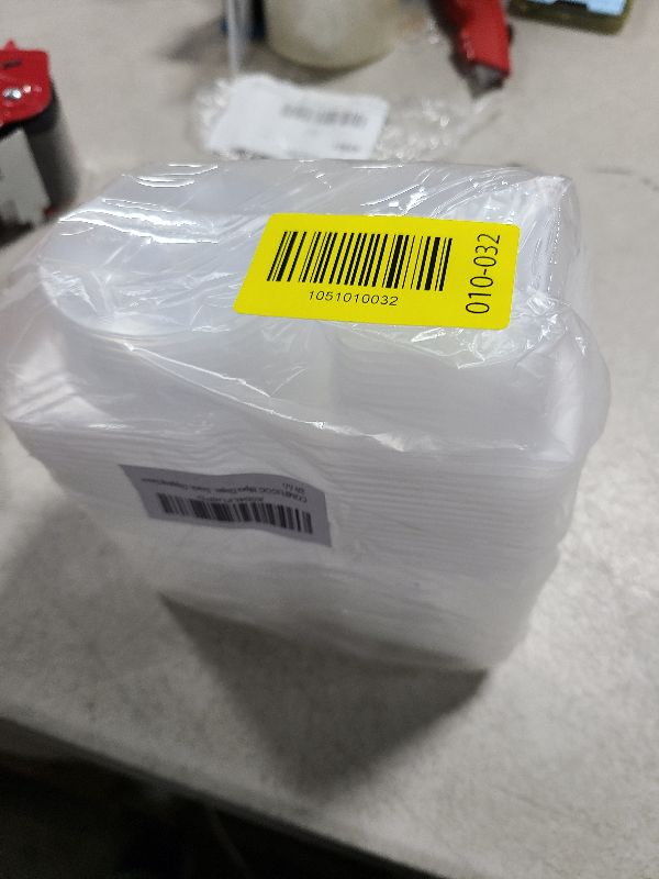 Photo 1 of 20pcs Double Compartment Condiment Container with Lids, Mini Plastic Snack Containers,BPA Free,Microwave Safe,Leakproof Food Storage, To Go Food Containers,Take Out Sauce Container